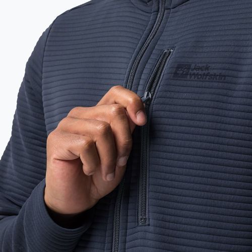 Jack Wolfskin pánska trekingová mikina s kapucňou Modesto black 1706493