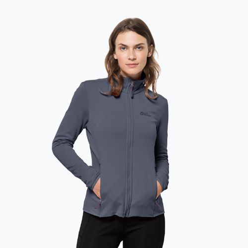 Dámska trekingová bunda Jack Wolfskin Peak Grid Fleece šedá 1710351