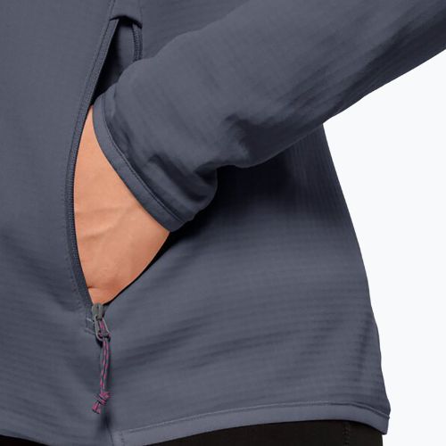 Dámska trekingová bunda Jack Wolfskin Peak Grid Fleece šedá 1710351