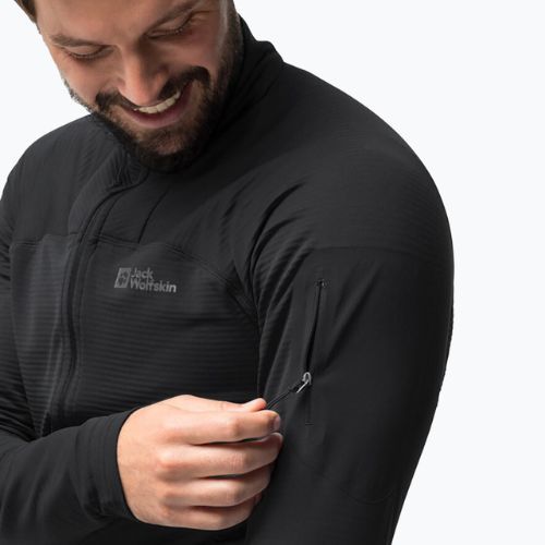 Jack Wolfskin pánska trekingová bunda Prelight FZ Black 1711001