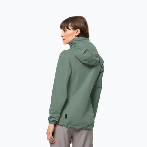 Jack Wolfskin dámska bunda do dažďa Stormy Point 2L zelená 1111202