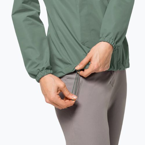 Jack Wolfskin dámska bunda do dažďa Stormy Point 2L zelená 1111202