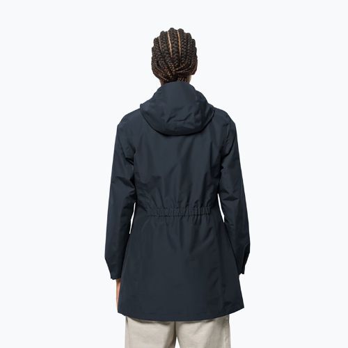 Jack Wolfskin Cape York Paradise dámska bunda do dažďa tmavomodrá 1111245