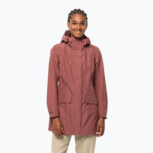 Jack Wolfskin Cape York Paradise dámska bunda do dažďa ružová 1111245