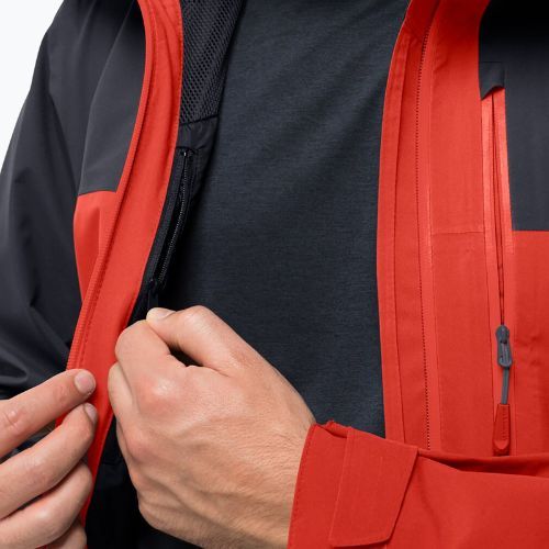 Jack Wolfskin pánska bunda do dažďa Go Hike červená 1114051