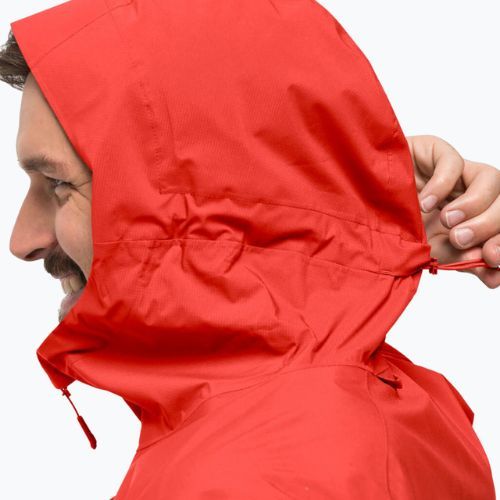 Jack Wolfskin pánska bunda do dažďa Elsberg 2.5L červená 1115881_2193_003
