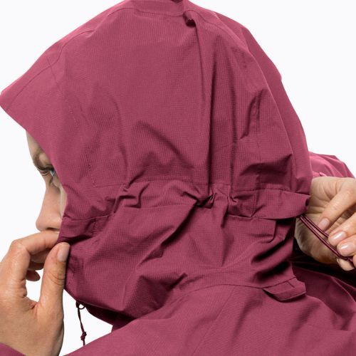 Jack Wolfskin dámska bunda do dažďa Elsberg 2.5L červená 1115951_2198_005