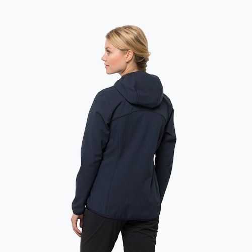 Dámska softshellová bunda Jack Wolfskin Bornberg Hoody navy blue 1307691