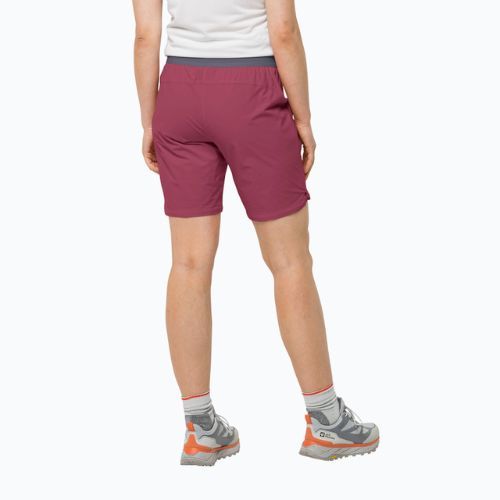 Jack Wolfskin Hilltop Trail dámske trekingové šortky červená 1505462