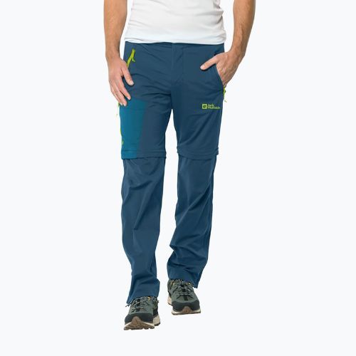 Pánske softshellové nohavice Jack Wolfskin Glastal Zip Away navy blue 1508301