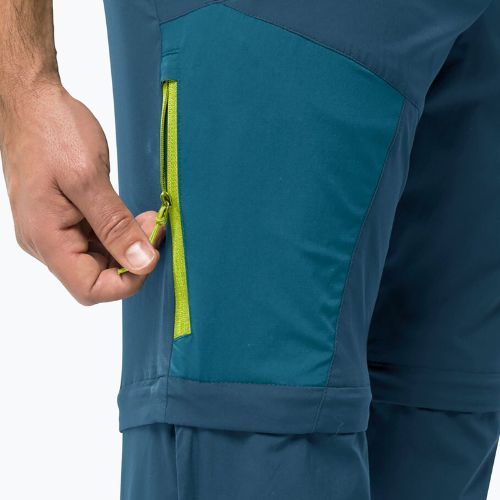 Pánske softshellové nohavice Jack Wolfskin Glastal Zip Away navy blue 1508301