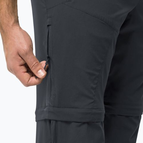 Pánske softshellové nohavice Jack Wolfskin Glastal Zip Away sivá 1508301