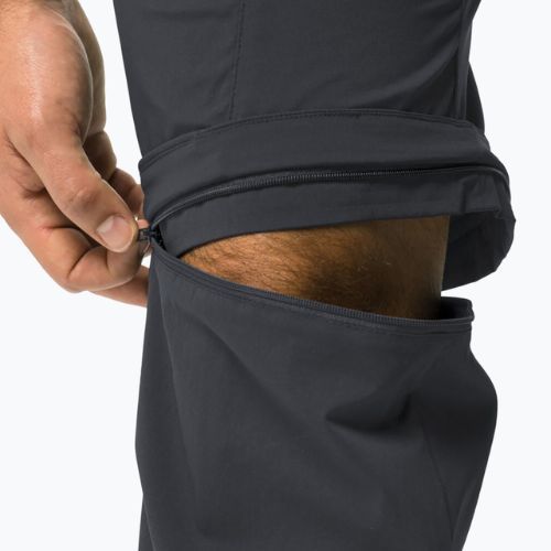 Pánske softshellové nohavice Jack Wolfskin Glastal Zip Away sivá 1508301
