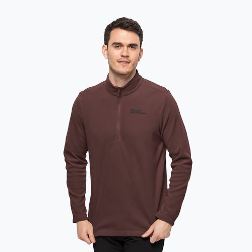 Jack Wolfskin pánska trekingová mikina Taunus HZ bordová 1709522