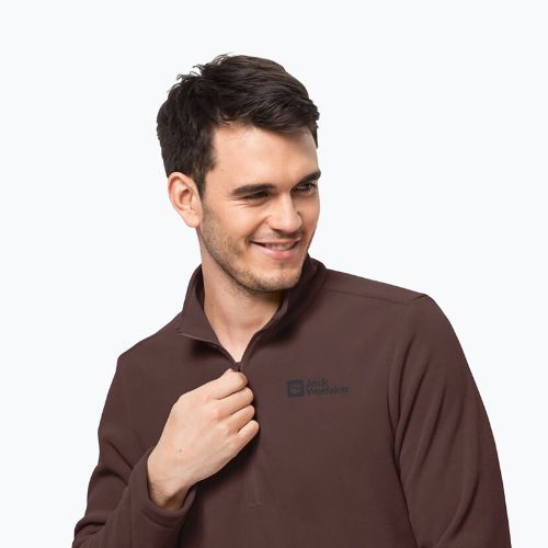 Jack Wolfskin pánska trekingová mikina Taunus HZ bordová 1709522