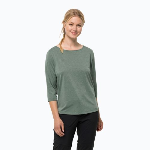 Dámske trekingové tričko Jack Wolfskin Jwp 3/4 green 1806655