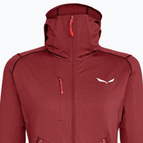 Salewa dámska fleecová mikina Agner Hybrid PL/DST FZ Hoody dark red 00-0000027372