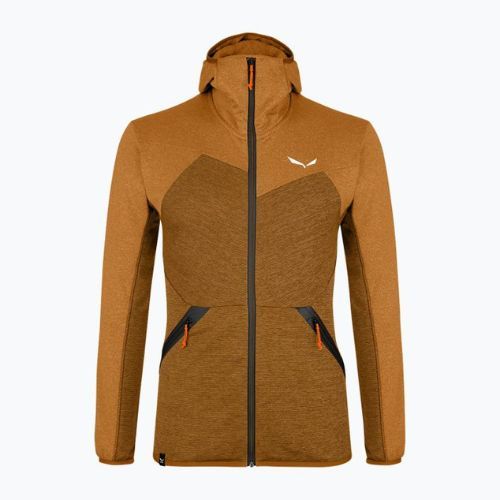 Salewa pánska fleecová mikina Puez Melange PL FZ Hoody hnedá 00-0000027386