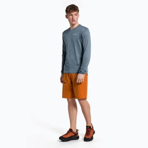 Pánske trekingové tričko Salewa Puez Melange Dry java blue melange 27453