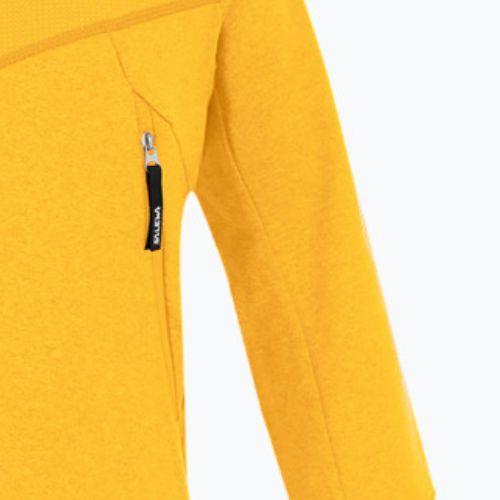 Salewa detská fleecová mikina Agner Melange PL FZ Hoody žltá 00-0000027768