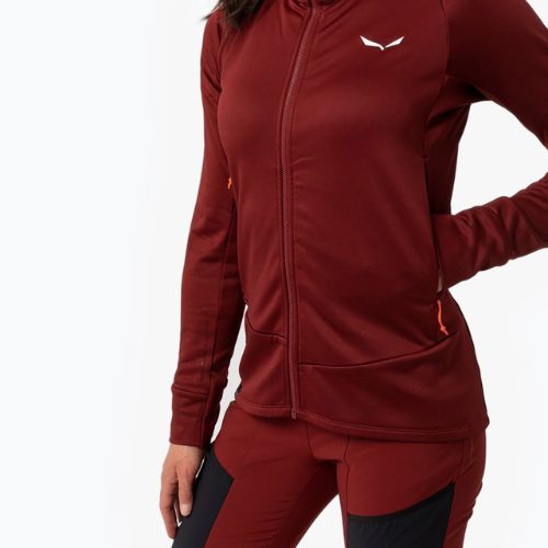 Salewa dámska trekingová mikina Puez Polarlite s kapucňou červená 00-0000028522