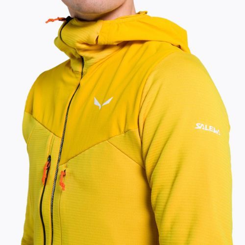 Salewa pánska trekingová mikina Agner Polarlite s kapucňou žltá 00-0000028557