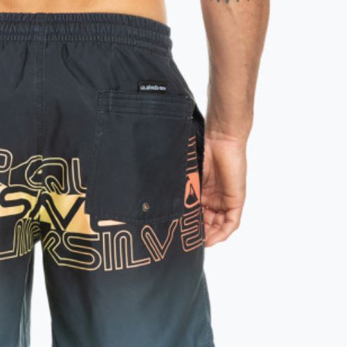 Quiksilver Pánske plavecké šortky Everyday Wordblock Volley 17" Graphite EQYJV04005-KVJ6