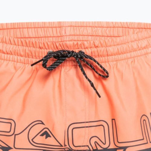 Pánske plavecké šortky Quiksilver Everyday Wordblock Volley 17" oranžové EQYJV04005-MHV6