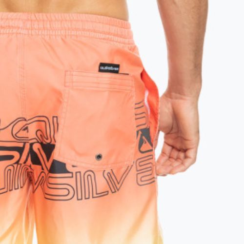 Pánske plavecké šortky Quiksilver Everyday Wordblock Volley 17" oranžové EQYJV04005-MHV6