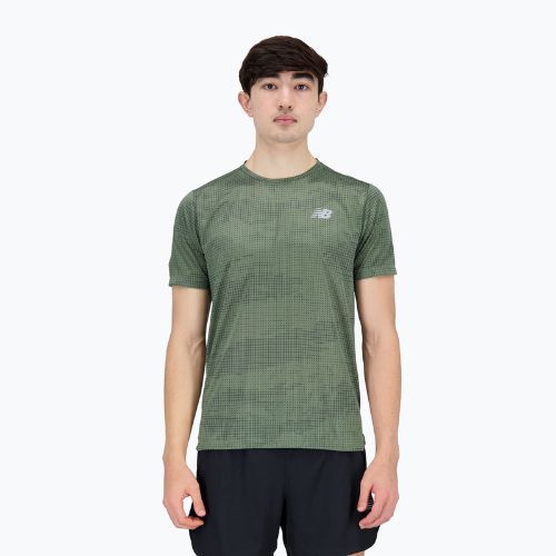 Pánske tričko New Balance Top Impact Run SS Running Shirt Green NBMT21263DON