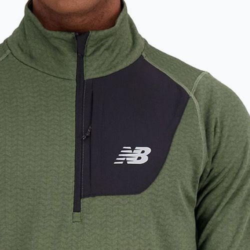 Pánske tréningové tričko New Balance Top NB Heat Grid Half Zip grey NBMT23252DO1