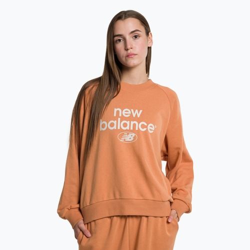 Dámska tréningová mikina New Balance Essentials Reimagined Archive French Terry Crewneck brown NBWT31508