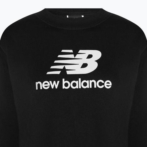 Dámska tréningová mikina New Balance Essentials Stacked Logo French Terry Hoodie black NBWT31533