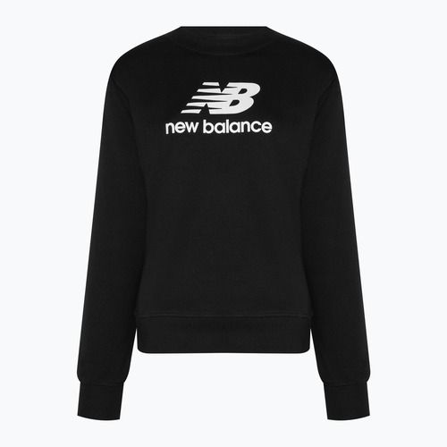 Dámska tréningová mikina New Balance Essentials Stacked Logo French Terry Hoodie black NBWT31533