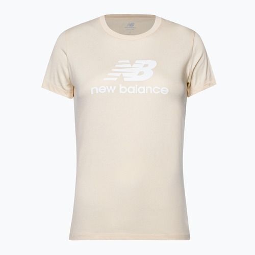 Dámske tričko New Balance Essentials Stacked Logo Co beige NBWT31546
