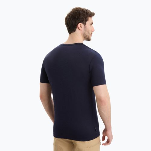 Pánske termo tričko Icebreaker Tech Lite II 7 Mountain Tops navy blue IB0A56VE4011