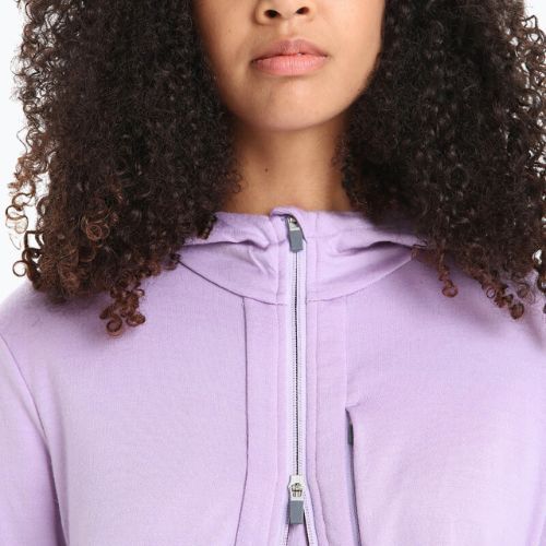 Icebreaker dámska trekingová bunda Quantum III LS Zip Hood purple 0A59JW