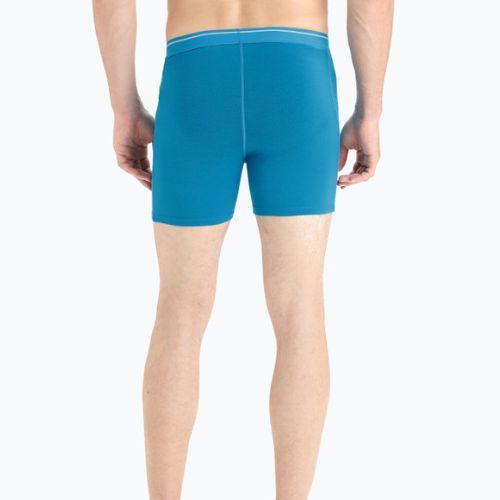Pánske termo boxerky Icebreaker Anatomica Geo Blue 103029