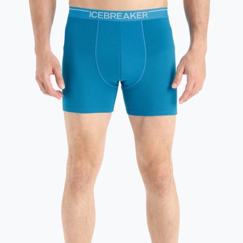 Pánske termo boxerky Icebreaker Anatomica Geo Blue 103029
