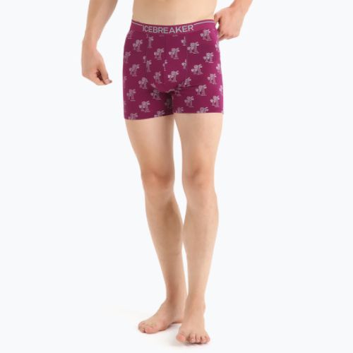 Pánske termo boxerky Icebreaker Anatomica Go Berry 103029