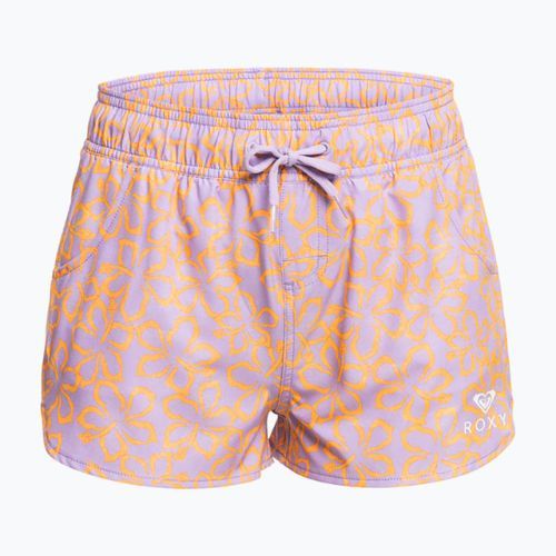 Dámske plavecké šortky ROXY Wave Printed 2" 2021 mock orange hawaiianheat