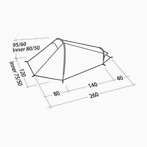 Easy Camp Geminga 100 Kompaktný trekingový stan pre 1 osobu sivozelený 120446