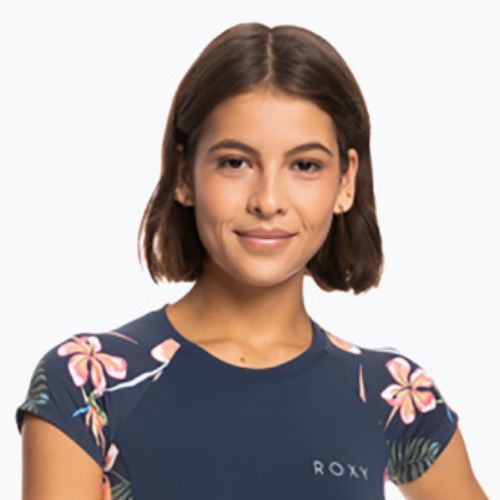 Dámske plavecké tričko ROXY Printed 2021 mood indigo tropical depht