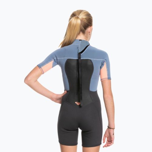 Detská plavecká pena ROXY 2/2 Prologue Girl BZ SS SP FL 2021 cloud black/powderdgrey/sunglow