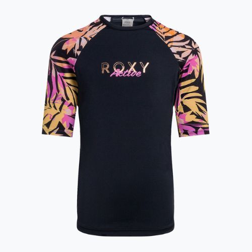 Detské plavecké tričko ROXY Active Joy Lycra 2021 anthracite zebra jungle girl
