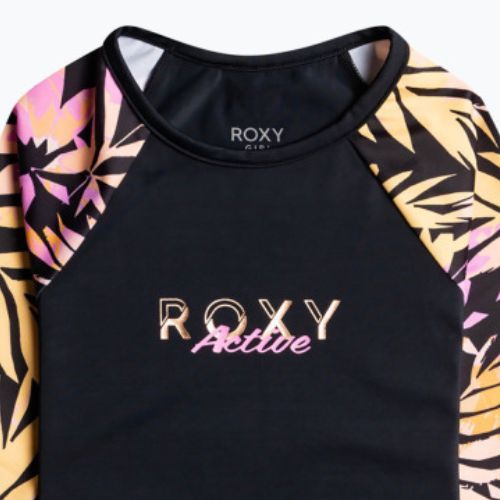 Detské plavecké tričko ROXY Active Joy Lycra 2021 anthracite zebra jungle girl