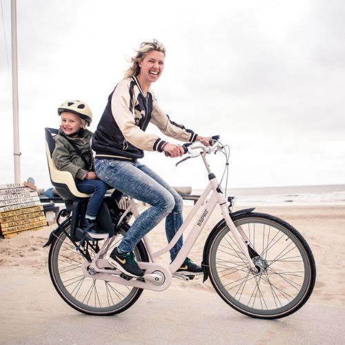 Zadné sedadlo na bicykel pre nosič bobike Go béžovo-sivé 8012300001