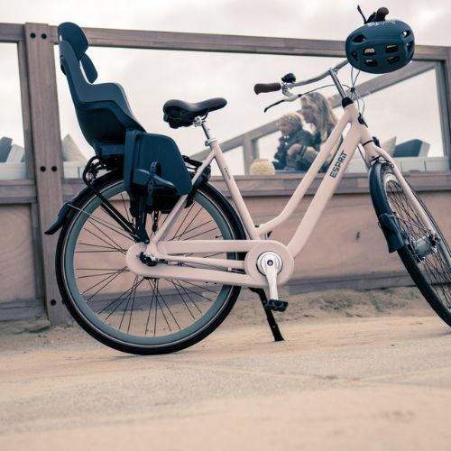 Sedadlo na bicykel Bobike Go RS so zadným nosičom sivé/čierne 8012600005