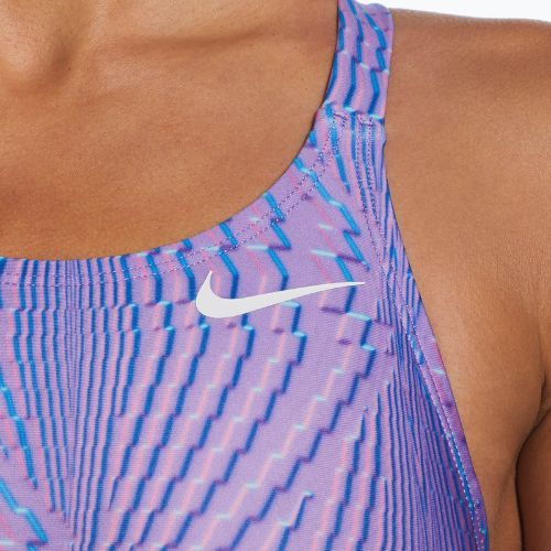 Nike Hydrastrong Multi Print Fastback dámske jednodielne plavky fialové NESSD011-660