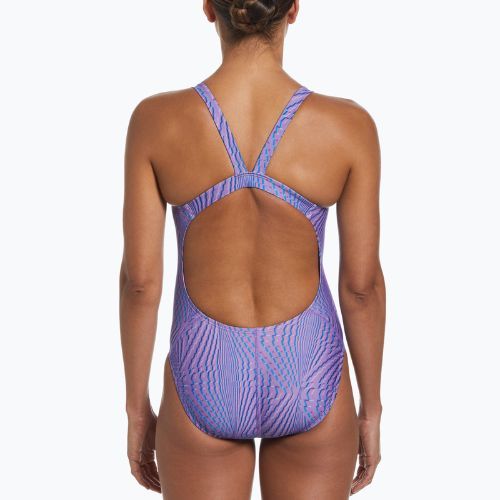 Nike Hydrastrong Multi Print Fastback dámske jednodielne plavky fialové NESSD011-660